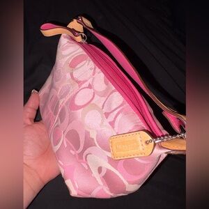 Vintage Coach Pink Mini Optic Monogram Soho Bag